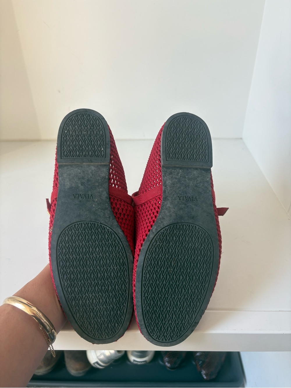 Red Mary Jane Knit Flats - Vivaia - Picture 4 of 4